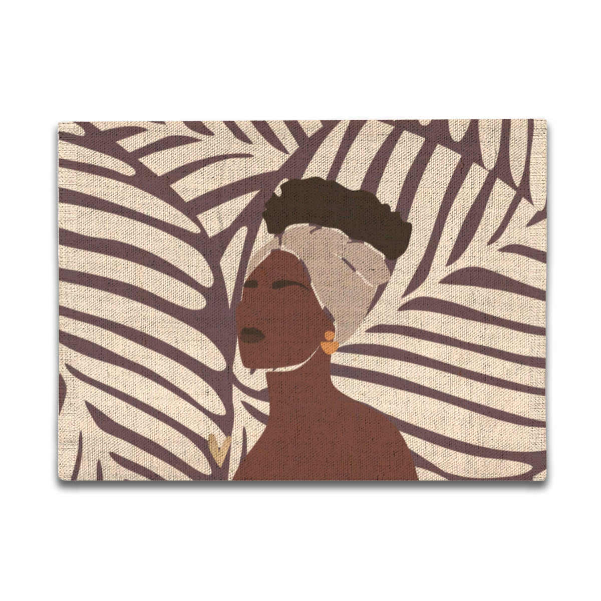 Mantel individual de lino Mocha + Leaves | Melanated Musings