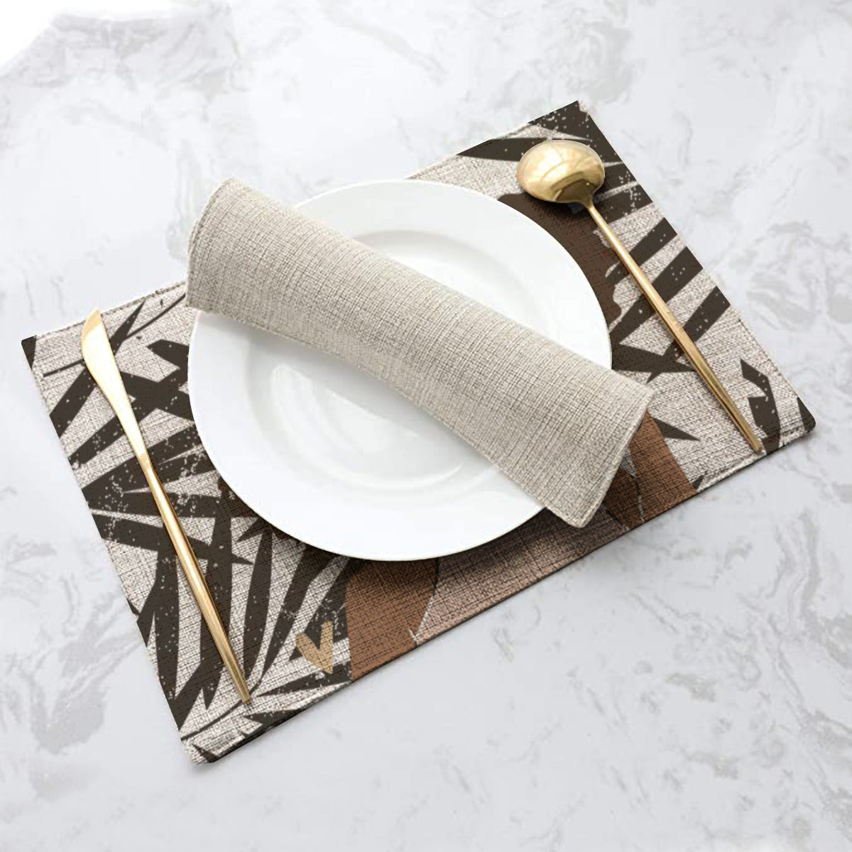 Set de table en lin Midnight Fronds | Melanated Musings