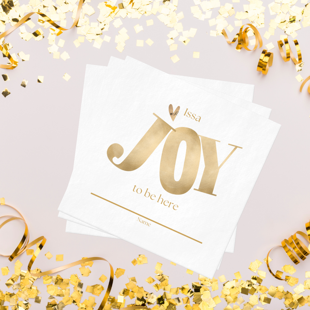 Issa Joy To Be Here | Set of 20 Cocktail Napkins (minimum order 5)
