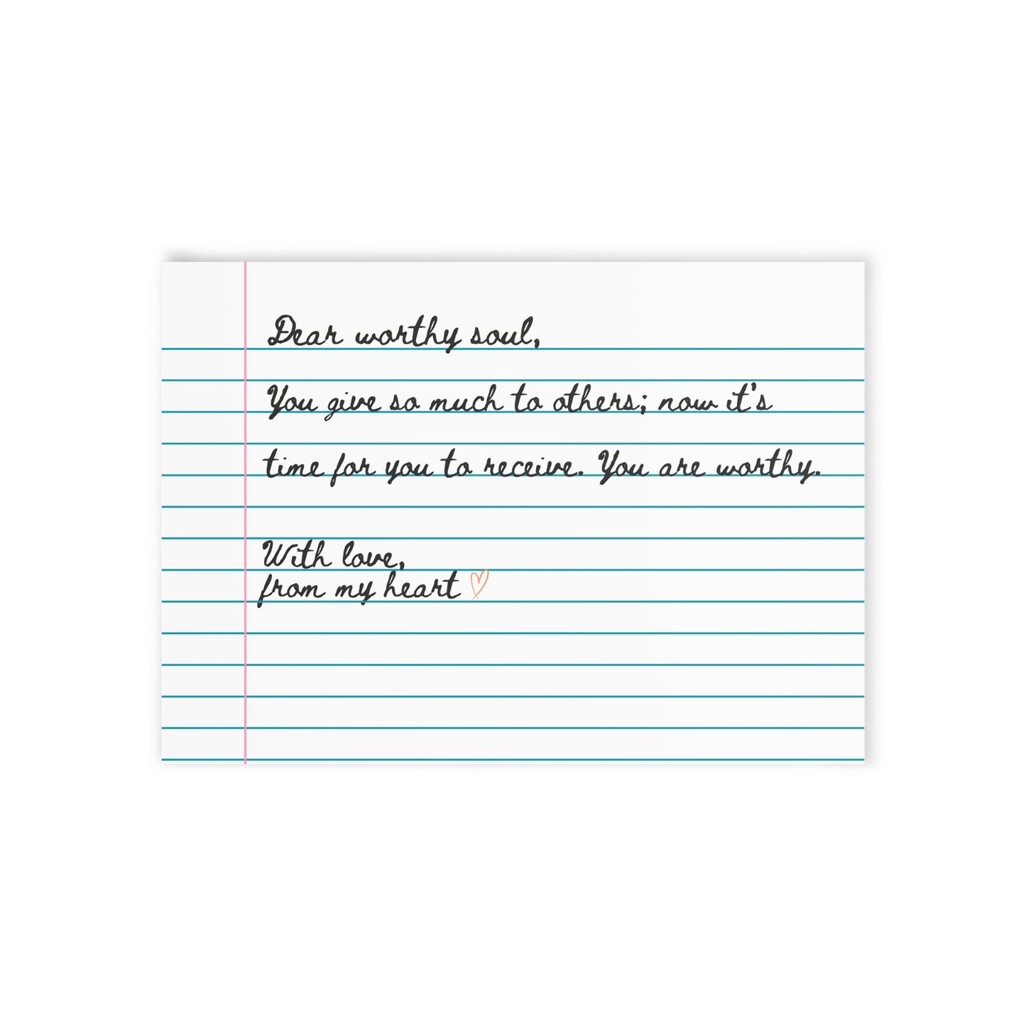 Collection Dear Worthy Soul | Carte postale de poésie Love Letter Color + Journal™