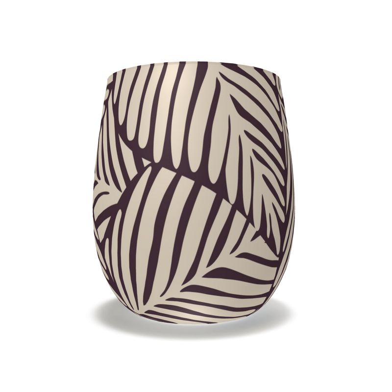 Mocha Frosted Crystal Beverage Glass | Handmade | Melanated Musings Collection