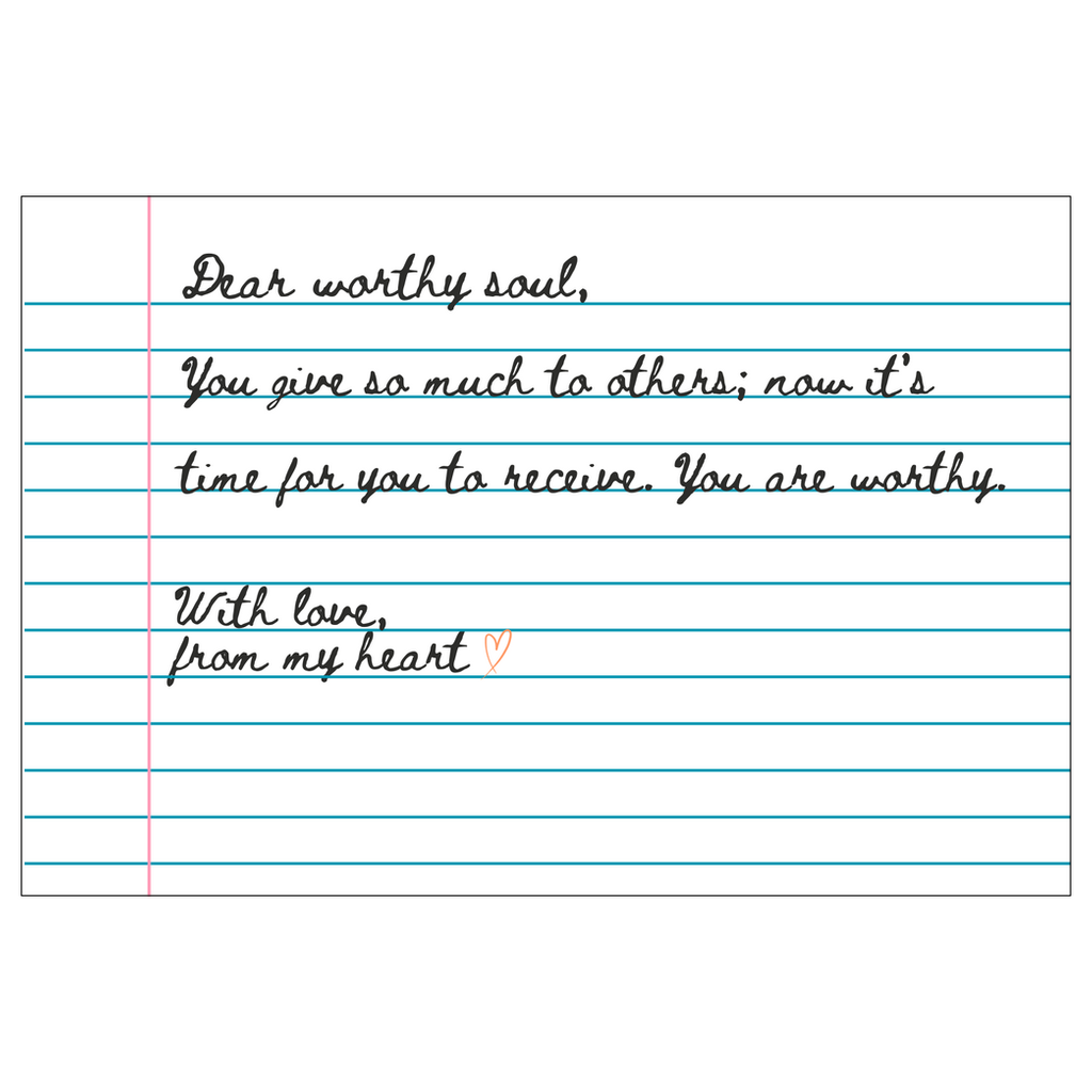 Collection Dear Worthy Soul | Carte postale de poésie Love Letter Color + Journal™