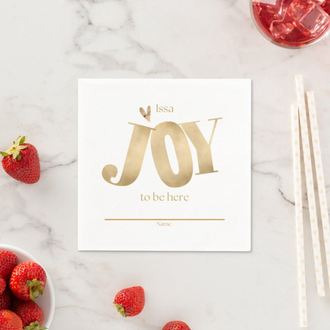 Issa Joy To Be Here | Set of 20 Cocktail Napkins (minimum order 5)