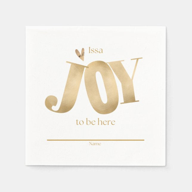 Issa Joy To Be Here | Set of 20 Cocktail Napkins (minimum order 5)