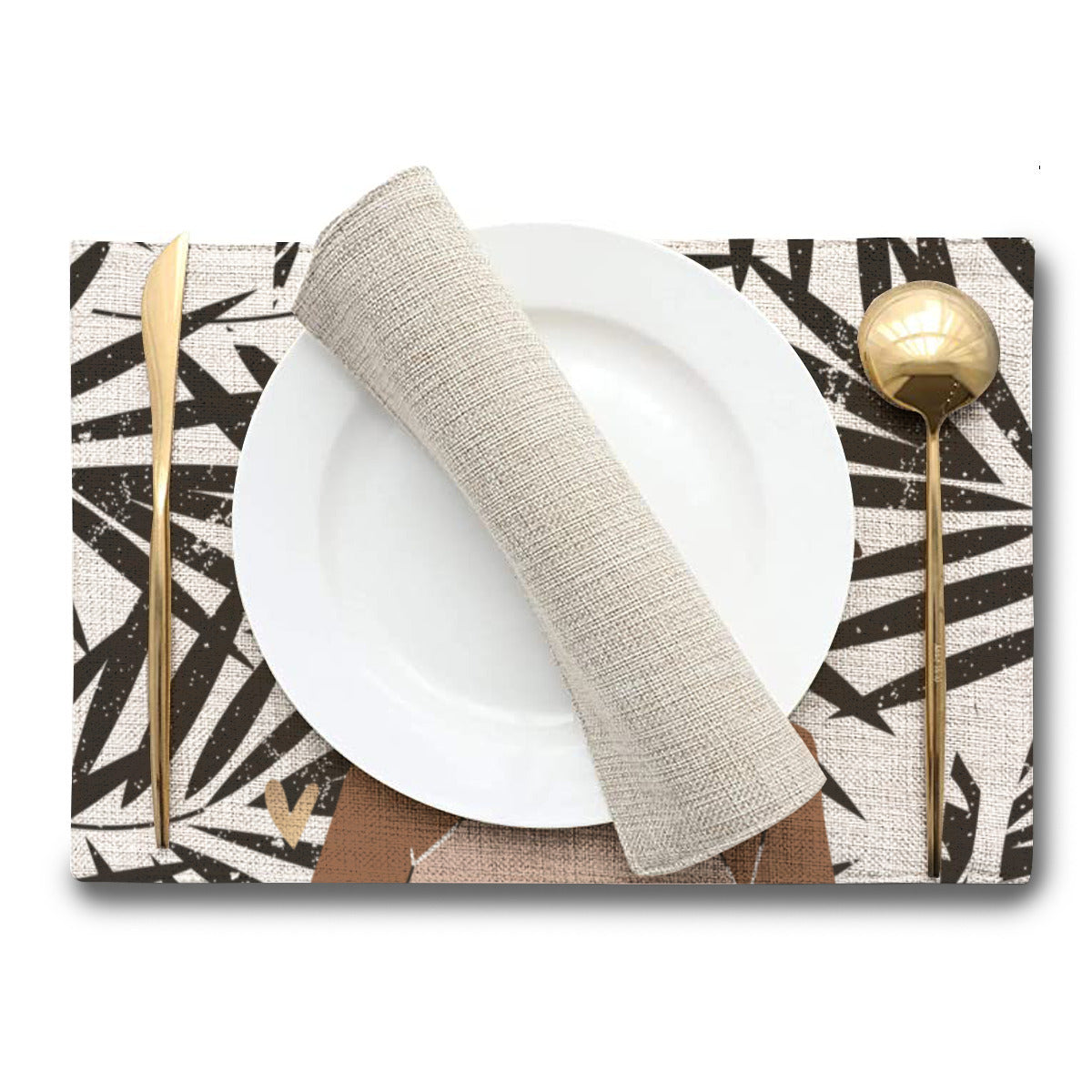 Set de table en lin Midnight Fronds | Melanated Musings