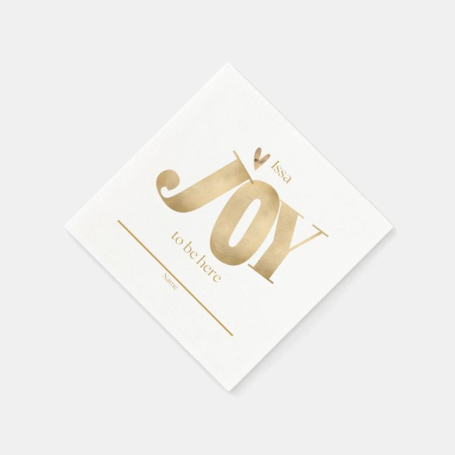 Issa Joy To Be Here | Set of 20 Cocktail Napkins (minimum order 5)