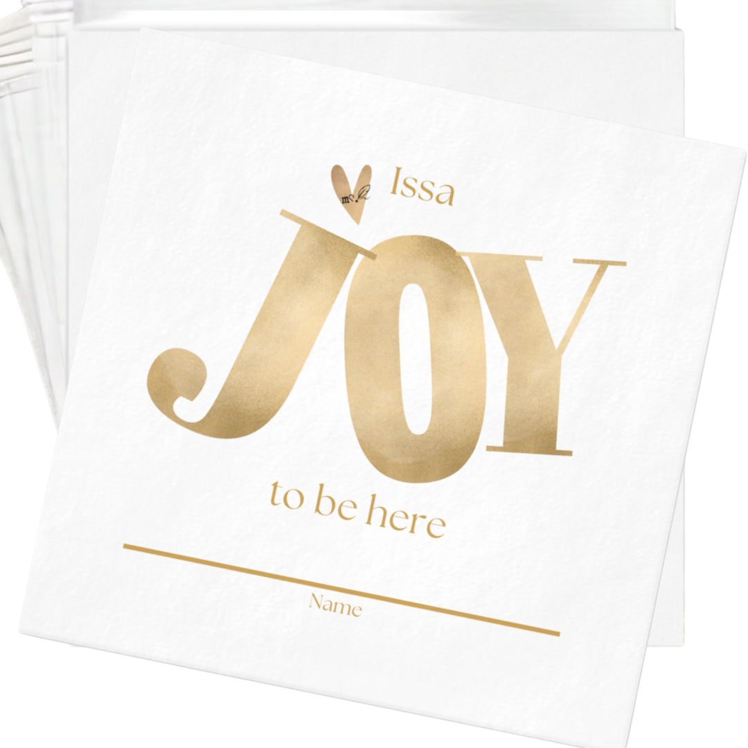 Issa Joy To Be Here | Set of 20 Cocktail Napkins (minimum order 5)
