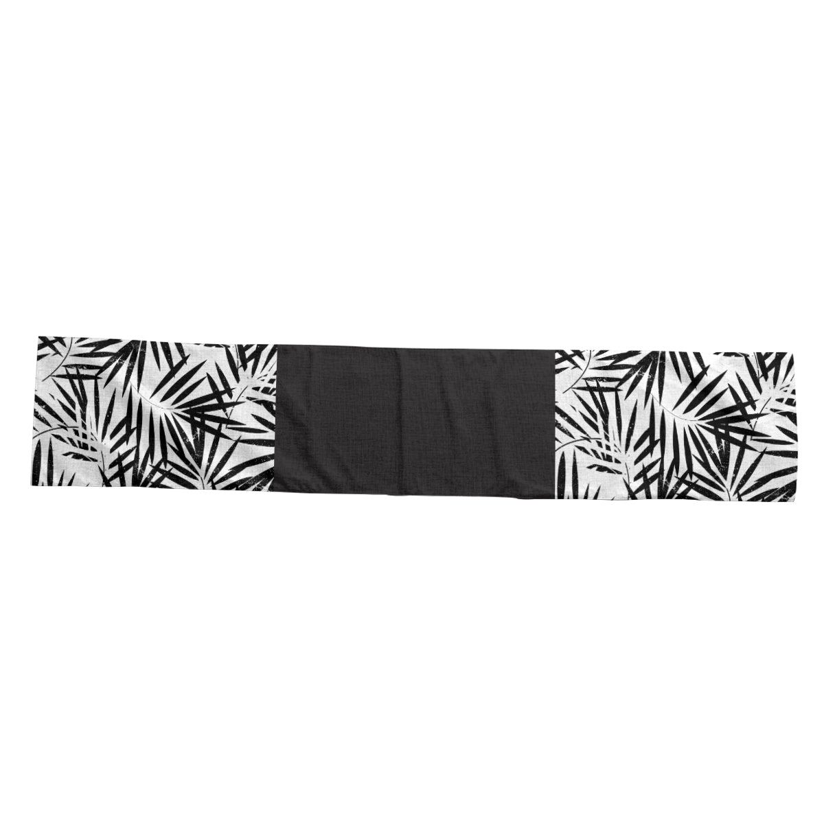 Midnight Fronds Table Runner 70" x13" | 100% Linen Flax | Melanated Musings Collection (minimum order 5)