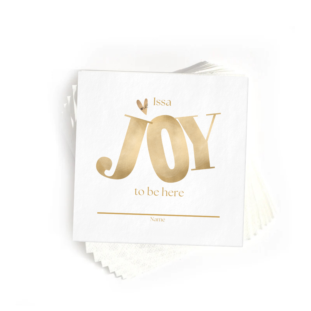 Issa Joy To Be Here | Set of 20 Cocktail Napkins (minimum order 5)