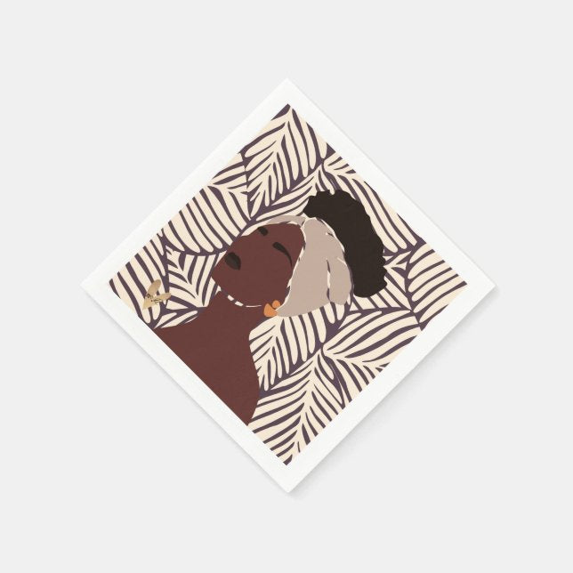 Mocha + Hojas Melanated Musings | Juego de 20 servilletas de cóctel