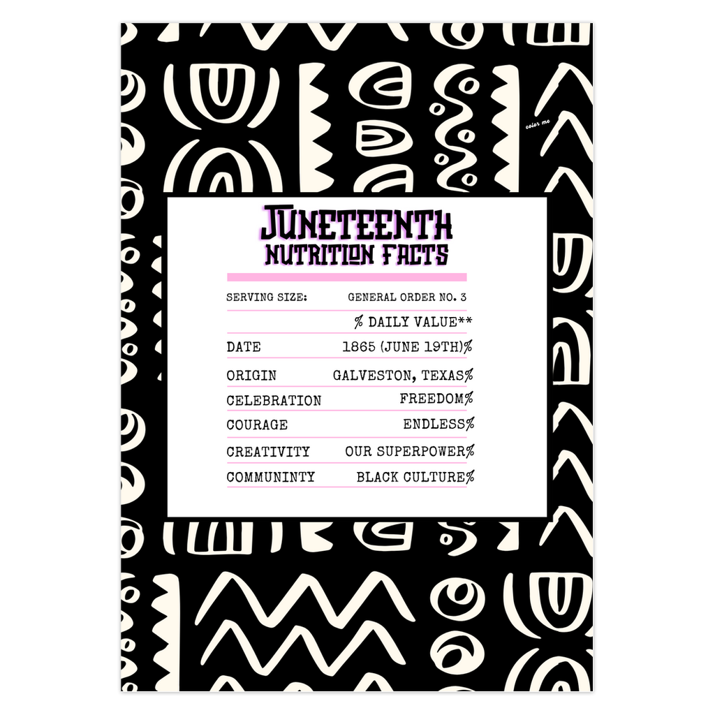 Información nutricional de Juneteenth | Tarjeta de felicitación Color + Journal™