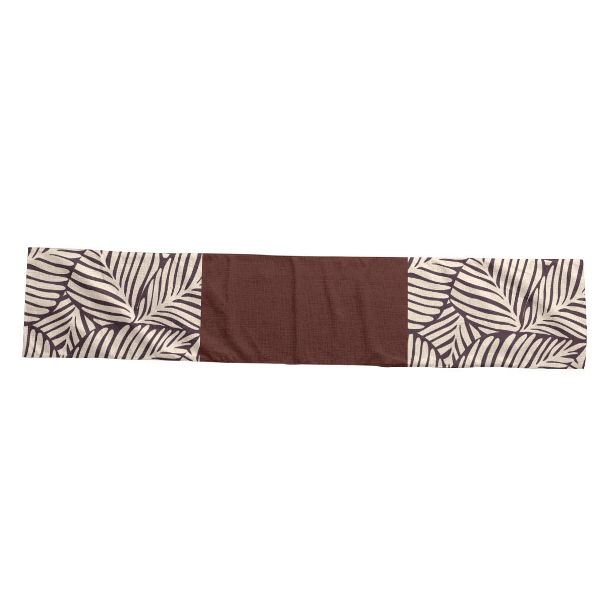 Mocha + Leaves Table Runner 70" x13" | 100% Linen Flax | Melanated Musings Collection (minimum order 5)