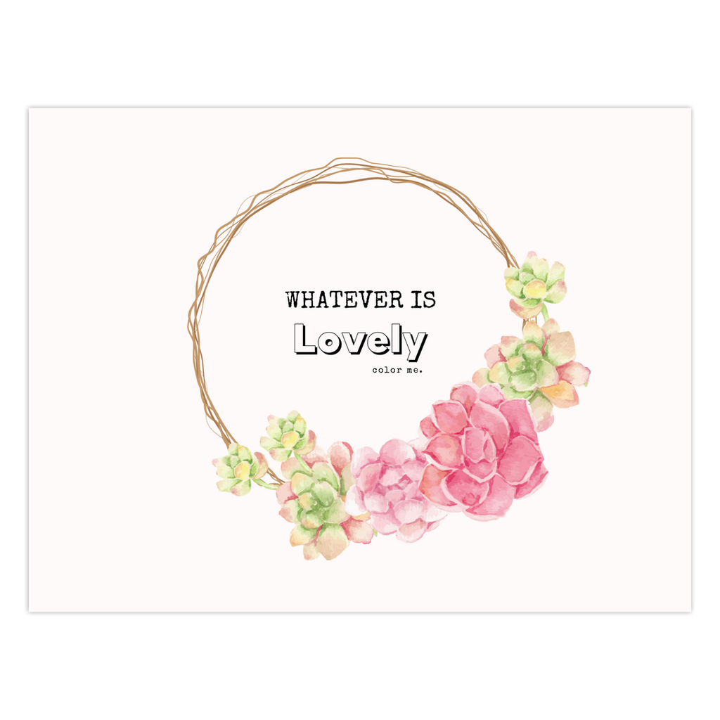 Lo que sea bonito | Tarjeta de felicitación Color and Journal™