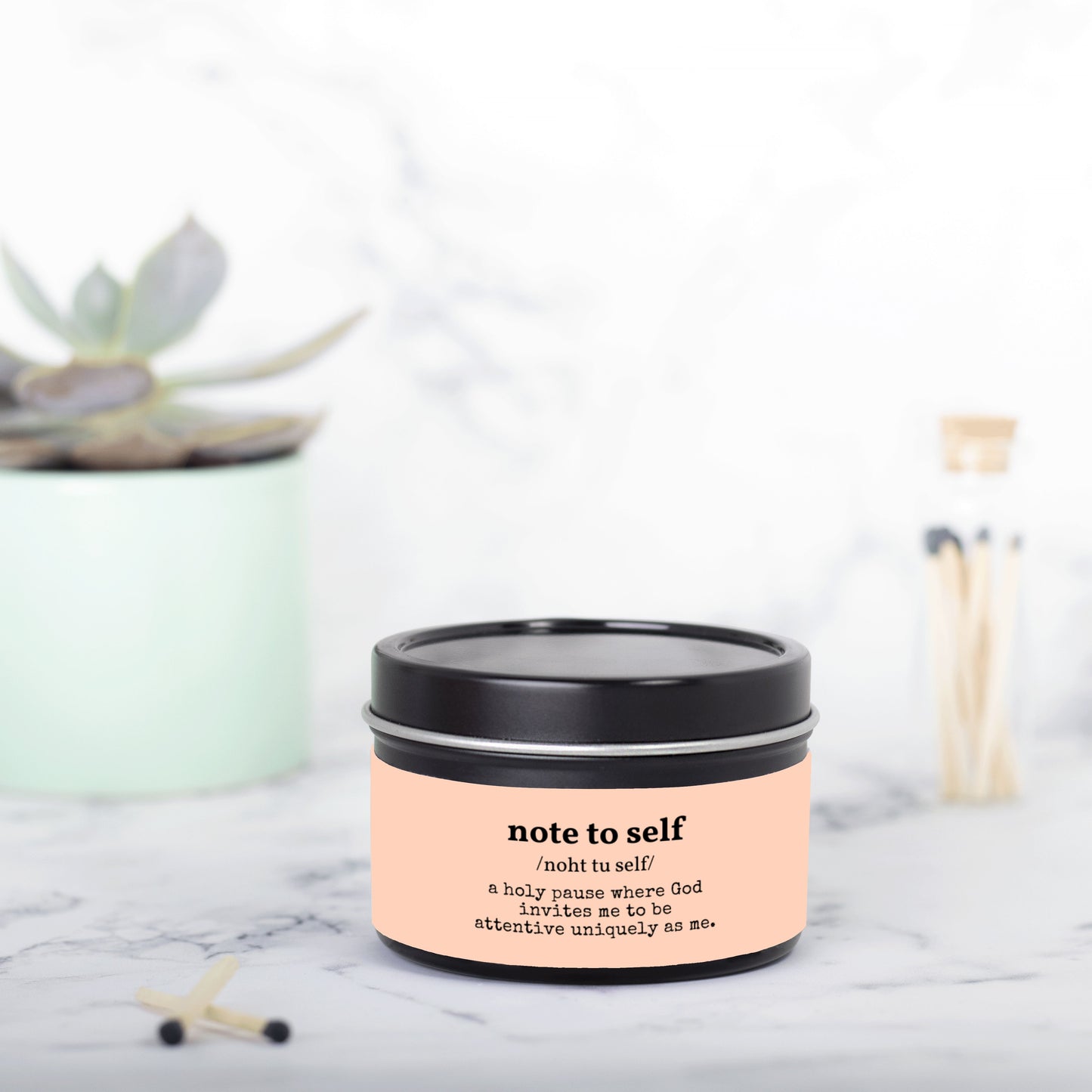 Note to Self Tin Candle | 4 oz Travel Candle - No Dyes