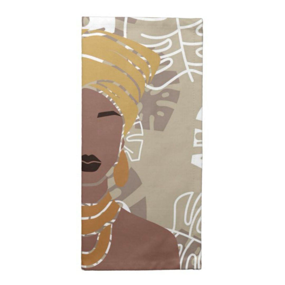 Servilletas de algodón para cóctel, 30 x 30 cm | Melanated Musings | Juego de 4