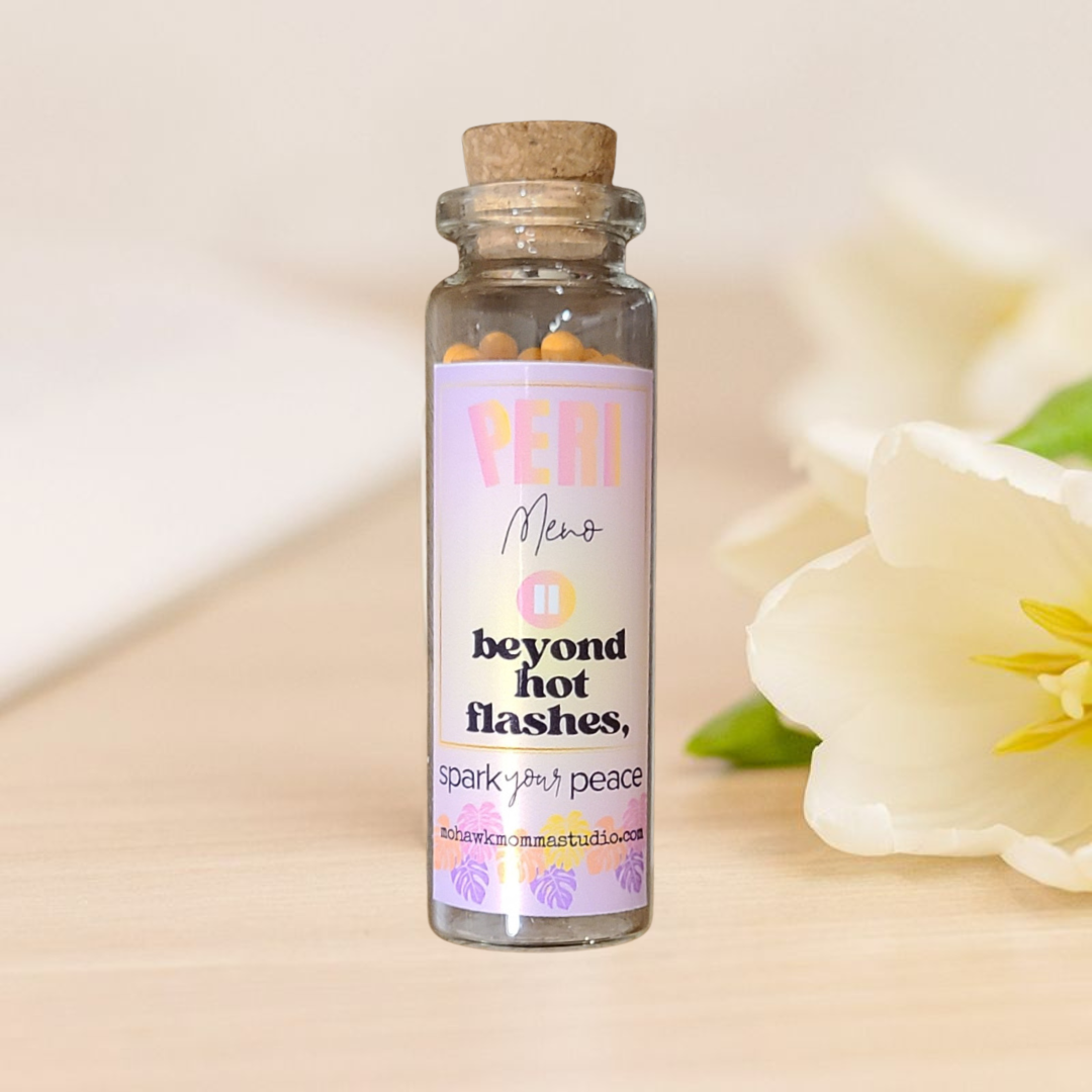 Tarro de cerillas para sofocos de la perimenopausia con tapón de corcho | Regalos
