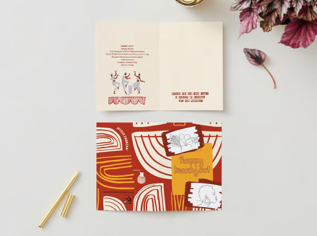Colección Feliz Kwanzaa | Tarjeta de felicitación navideña Color + Journal™