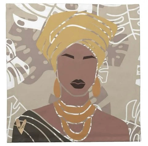 Servilletas de algodón para cóctel, 30 x 30 cm | Melanated Musings | Juego de 4