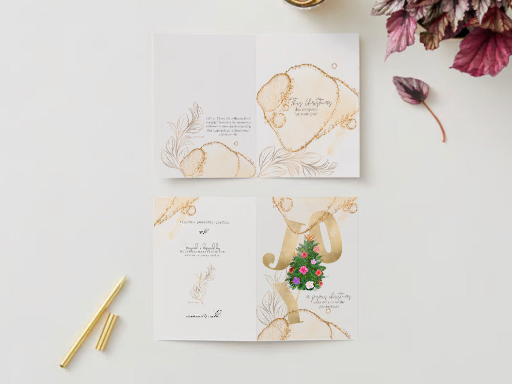 Colección Navideña | Tarjeta de felicitación navideña Joy + Grief Color + Journal™