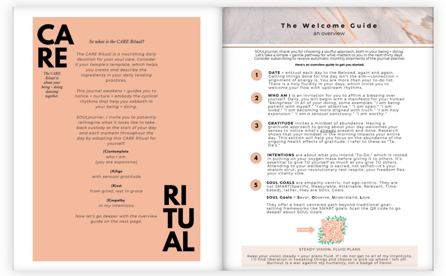 Journal d'intentions de 30 jours | Couverture souple avec suggestions de couleurs