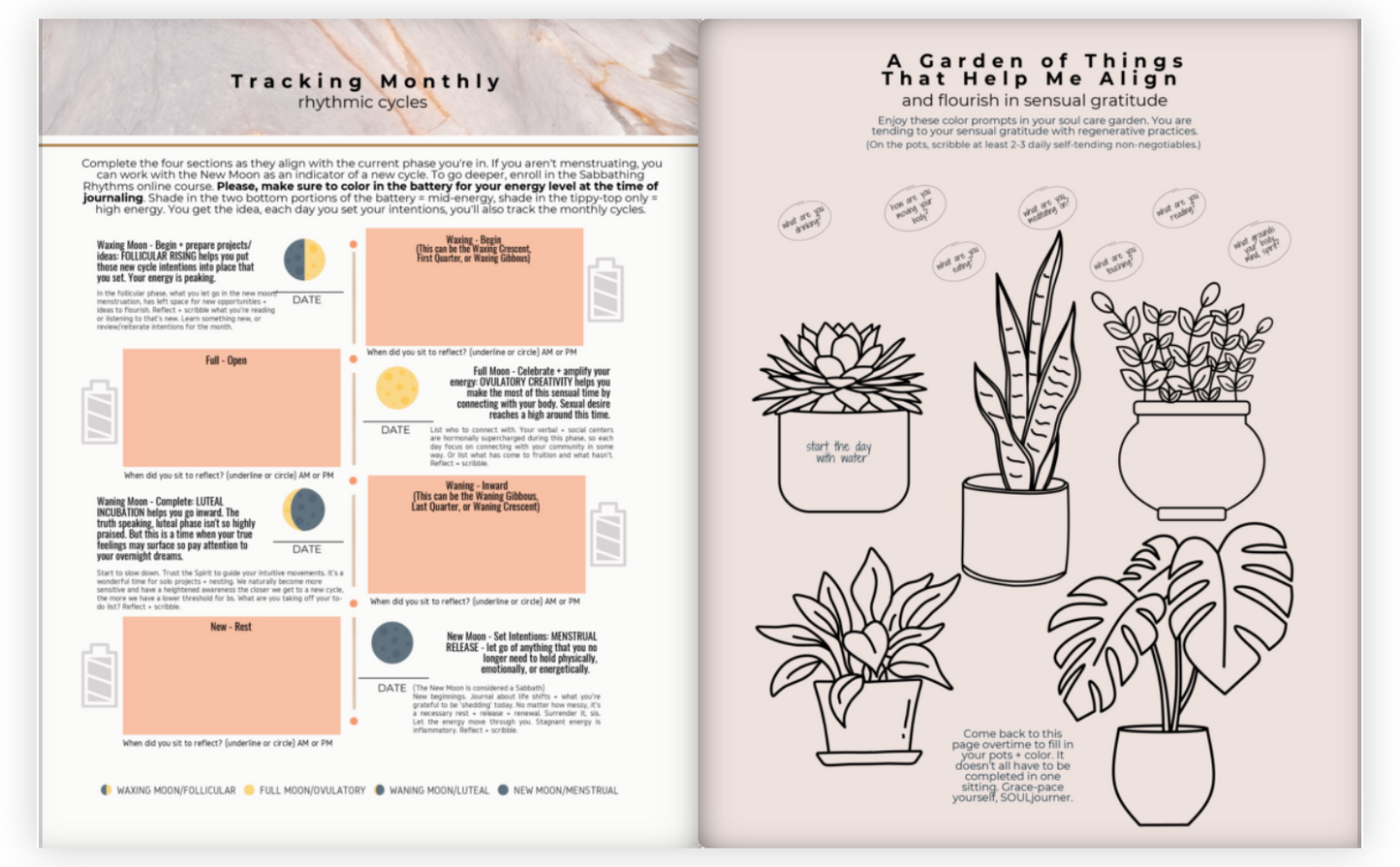 Journal d'intentions de 30 jours | Couverture souple avec suggestions de couleurs