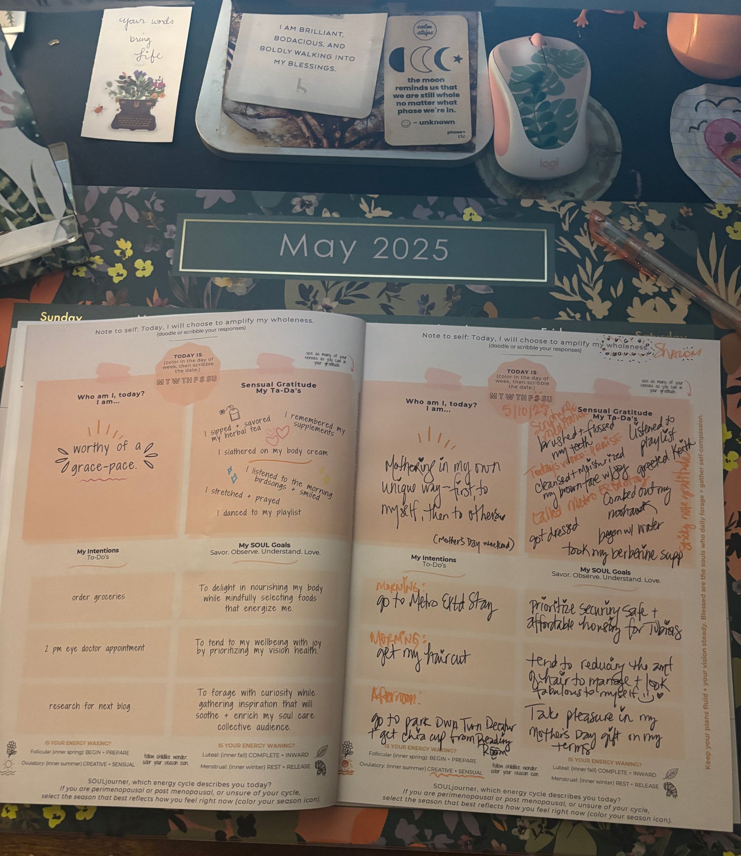 Journal d'intentions de 30 jours | Couverture souple avec suggestions de couleurs