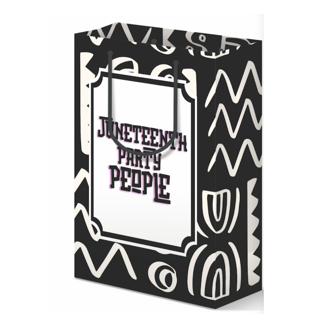 Sac cadeau Juneteenth | Sac cadeau en papier de luxe 9,6 x 13