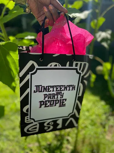 Sac cadeau Juneteenth | Sac cadeau en papier de luxe 9,6 x 13