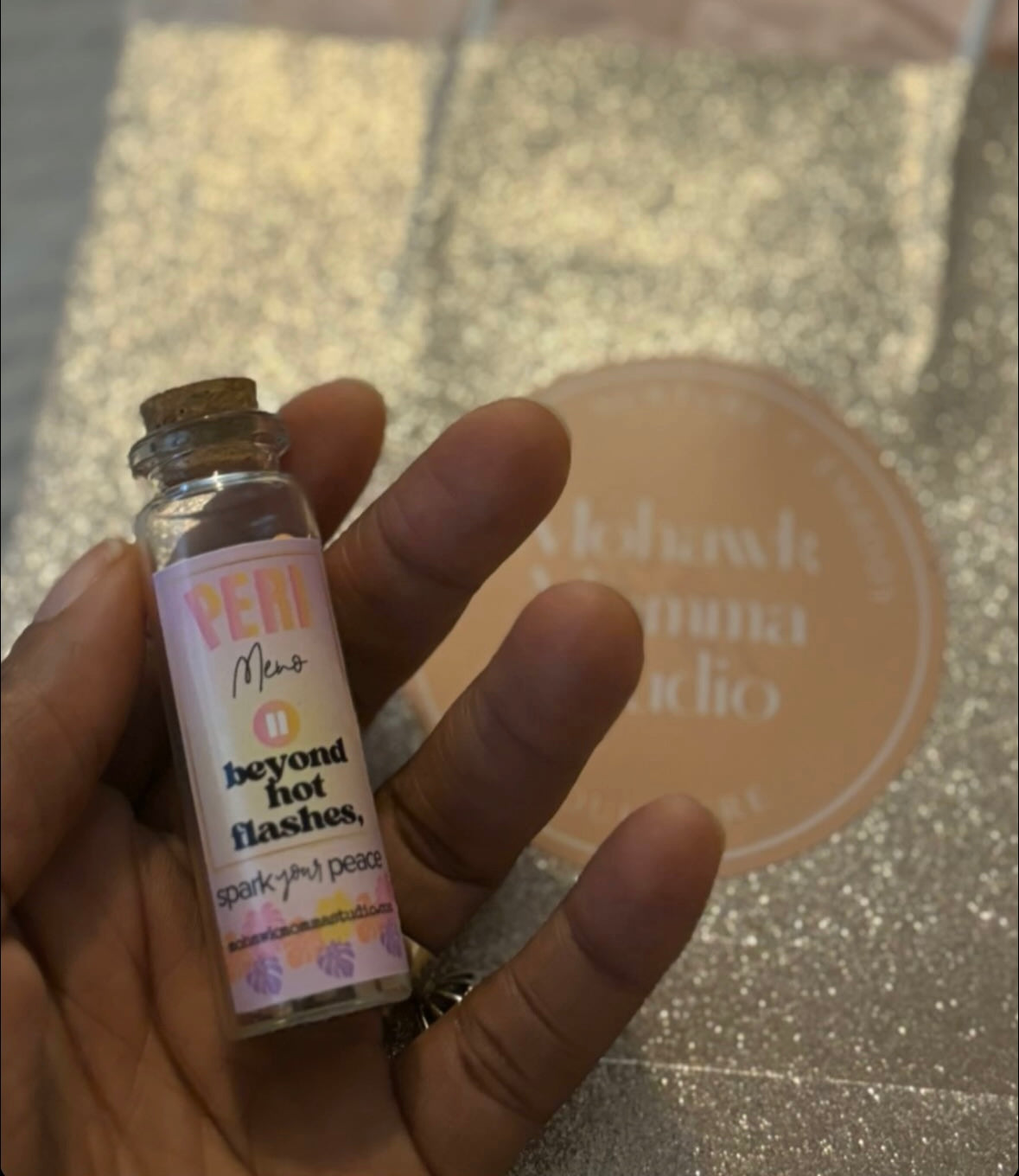 Tarro de cerillas para sofocos de la perimenopausia con tapón de corcho | Regalos