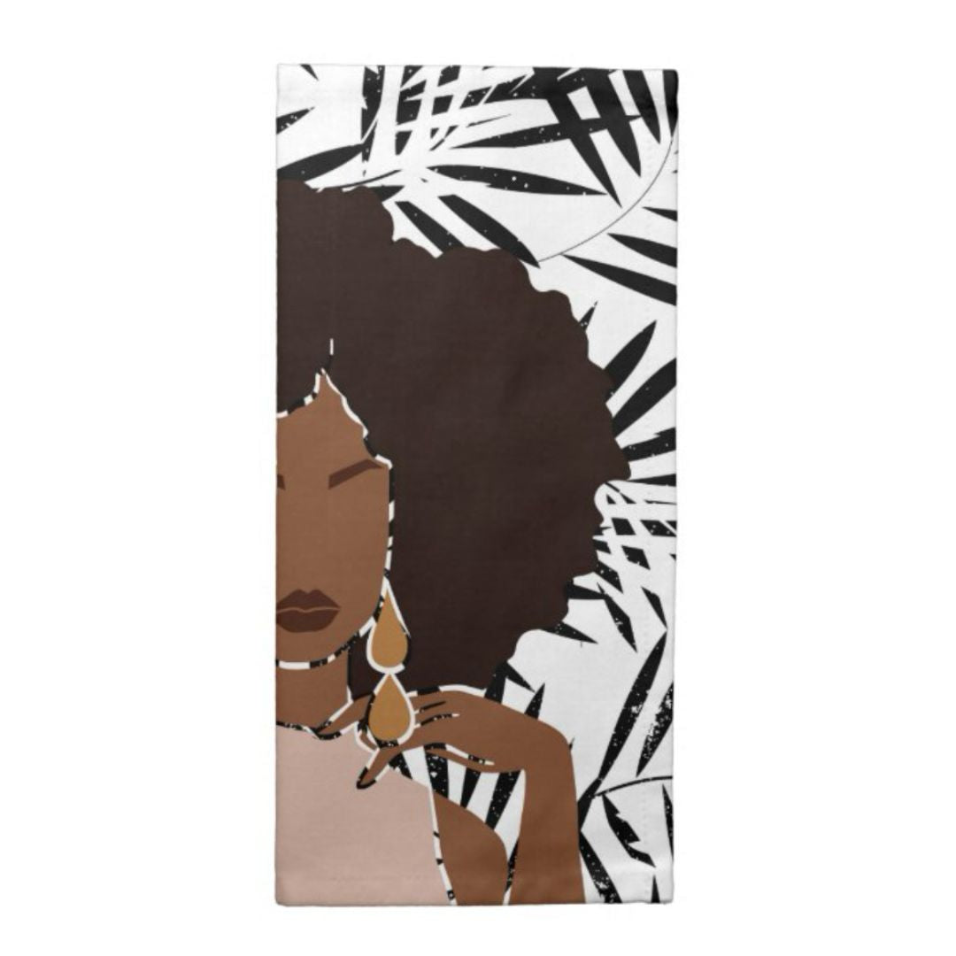 Servilletas de algodón para cóctel, 30 x 30 cm | Melanated Musings | Juego de 4