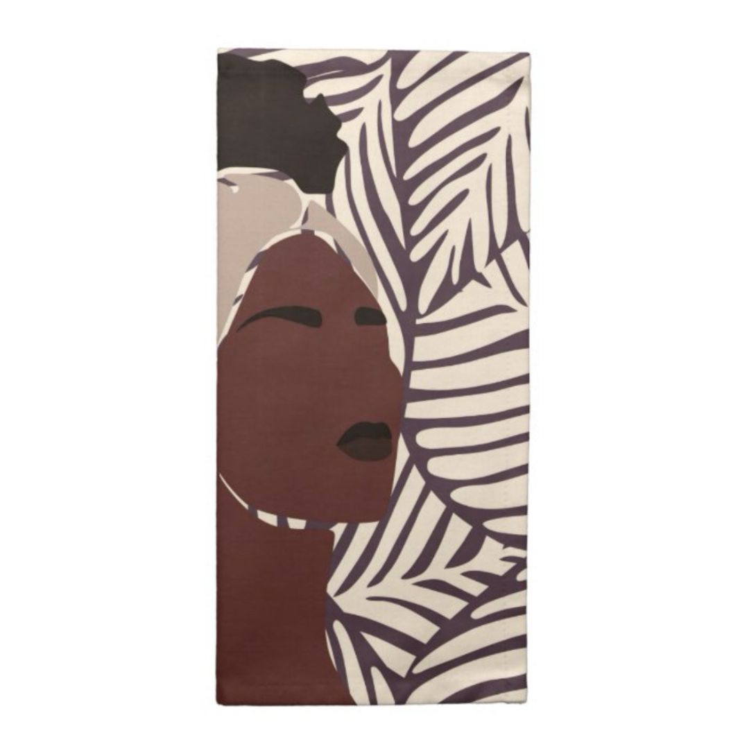 Servilletas de algodón para cóctel, 30 x 30 cm | Melanated Musings | Juego de 4