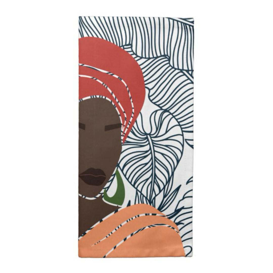 Servilletas de algodón para cóctel, 30 x 30 cm | Melanated Musings | Juego de 4