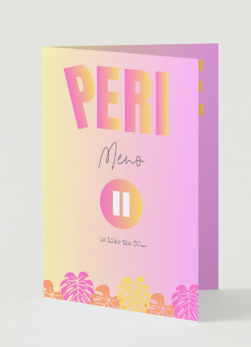 Un conmovedor Jayum de la perimenopausia | Tarjeta de felicitación Color + Journal™ para el bienestar femenino
