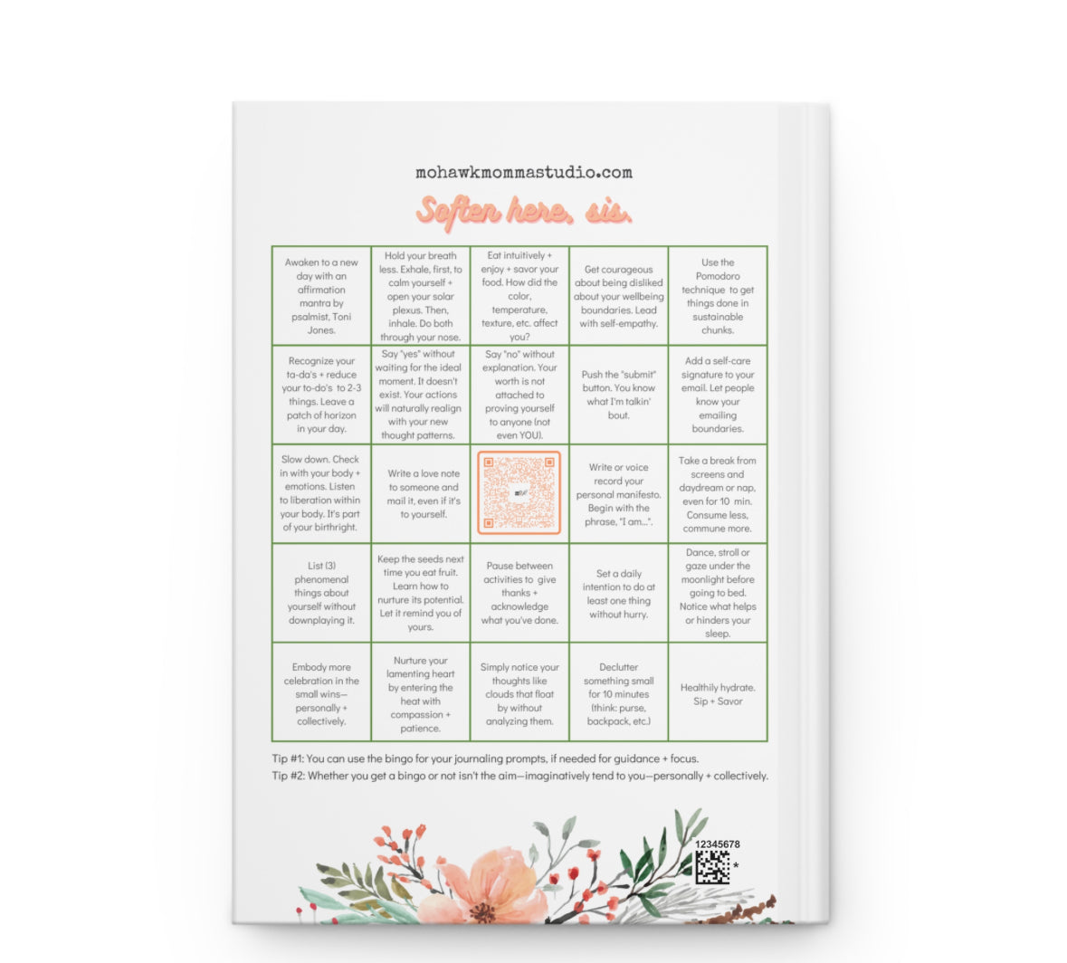 Suaviza aquí, hermana. Bingo-Prompt | Diario de tapa dura