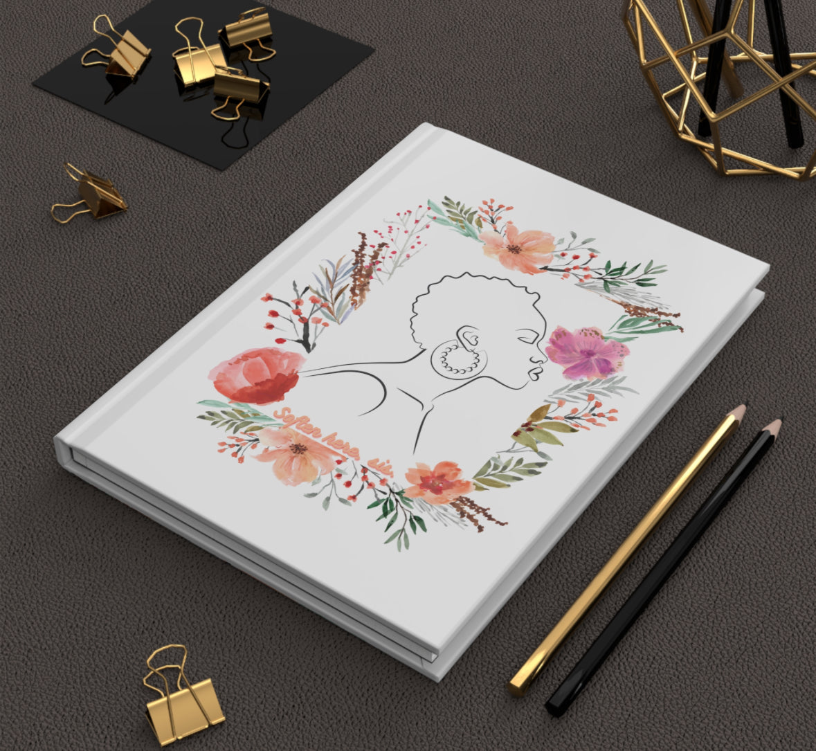 Soften here, sis Bingo-Prompt | Hardcover Bookbound Journal