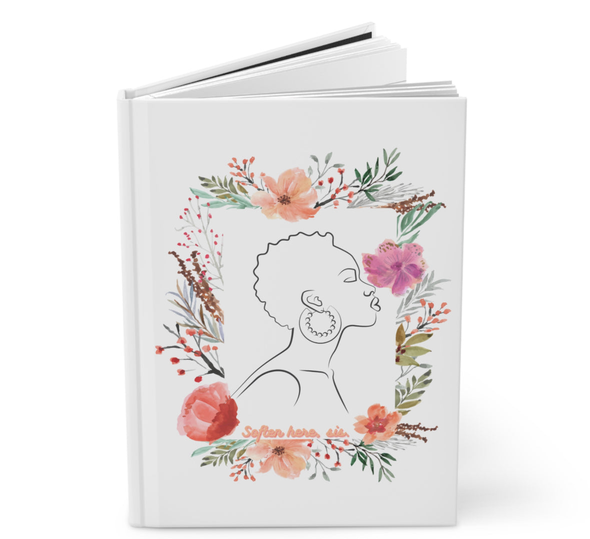 Soften here, sis Bingo-Prompt | Hardcover Bookbound Journal