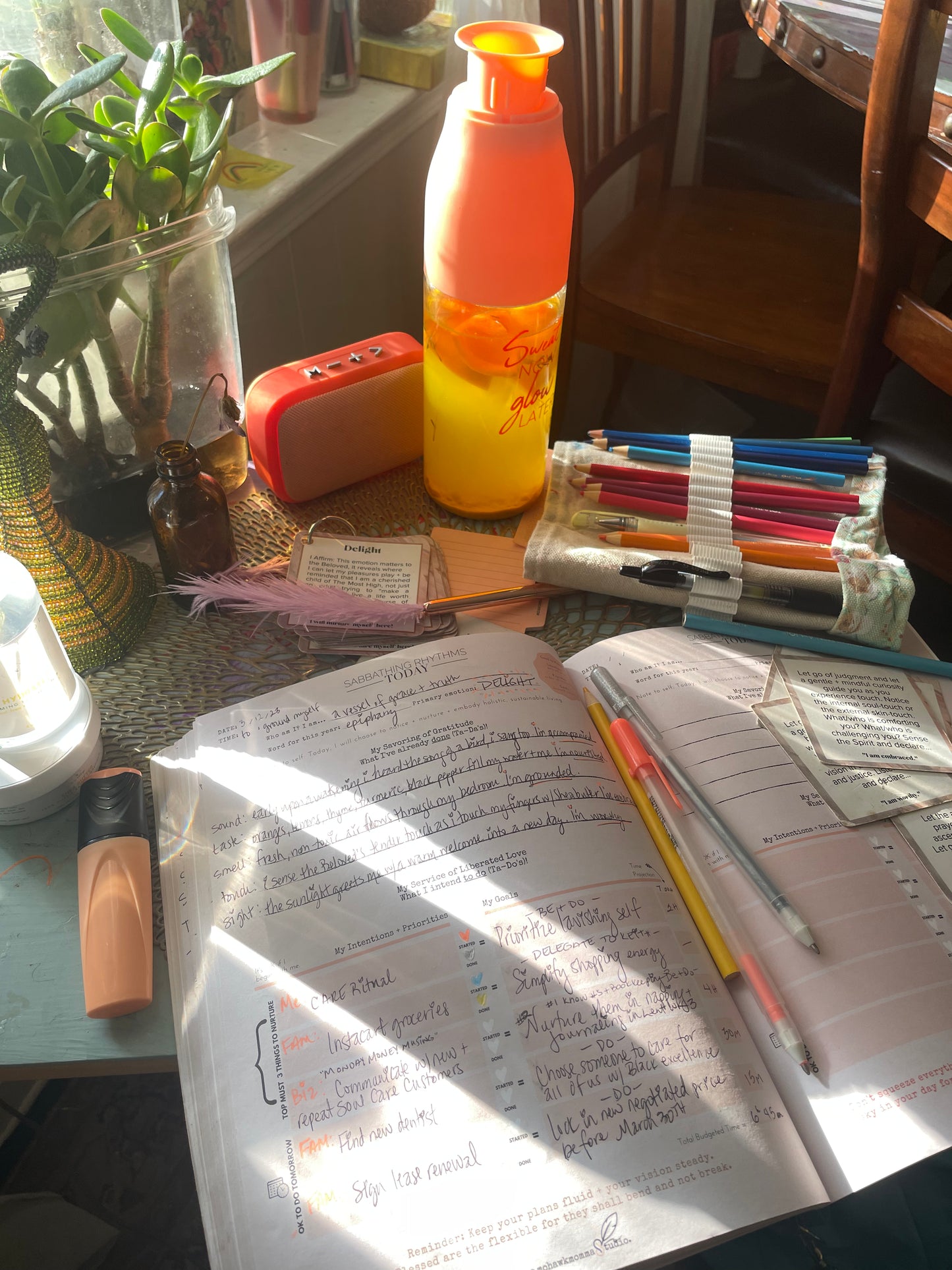 Journal d'intentions de 30 jours | Couverture souple avec suggestions de couleurs