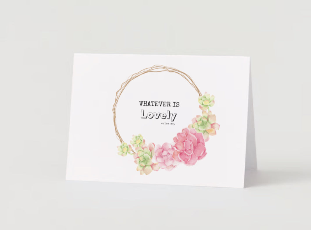 Lo que sea bonito | Tarjeta de felicitación Color and Journal™