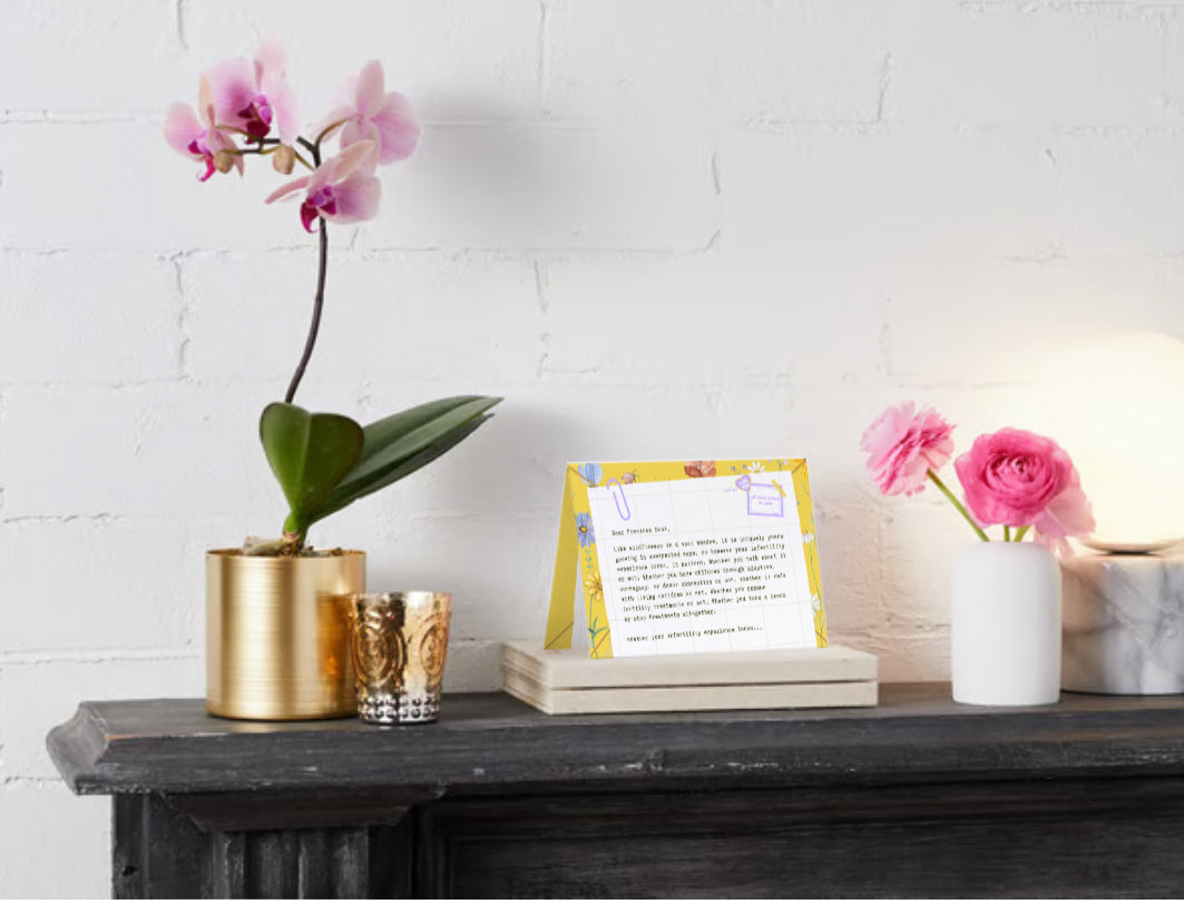Carta de amor sobre flores silvestres e infertilidad | Tarjeta de felicitación para colorear y escribir en un diario™