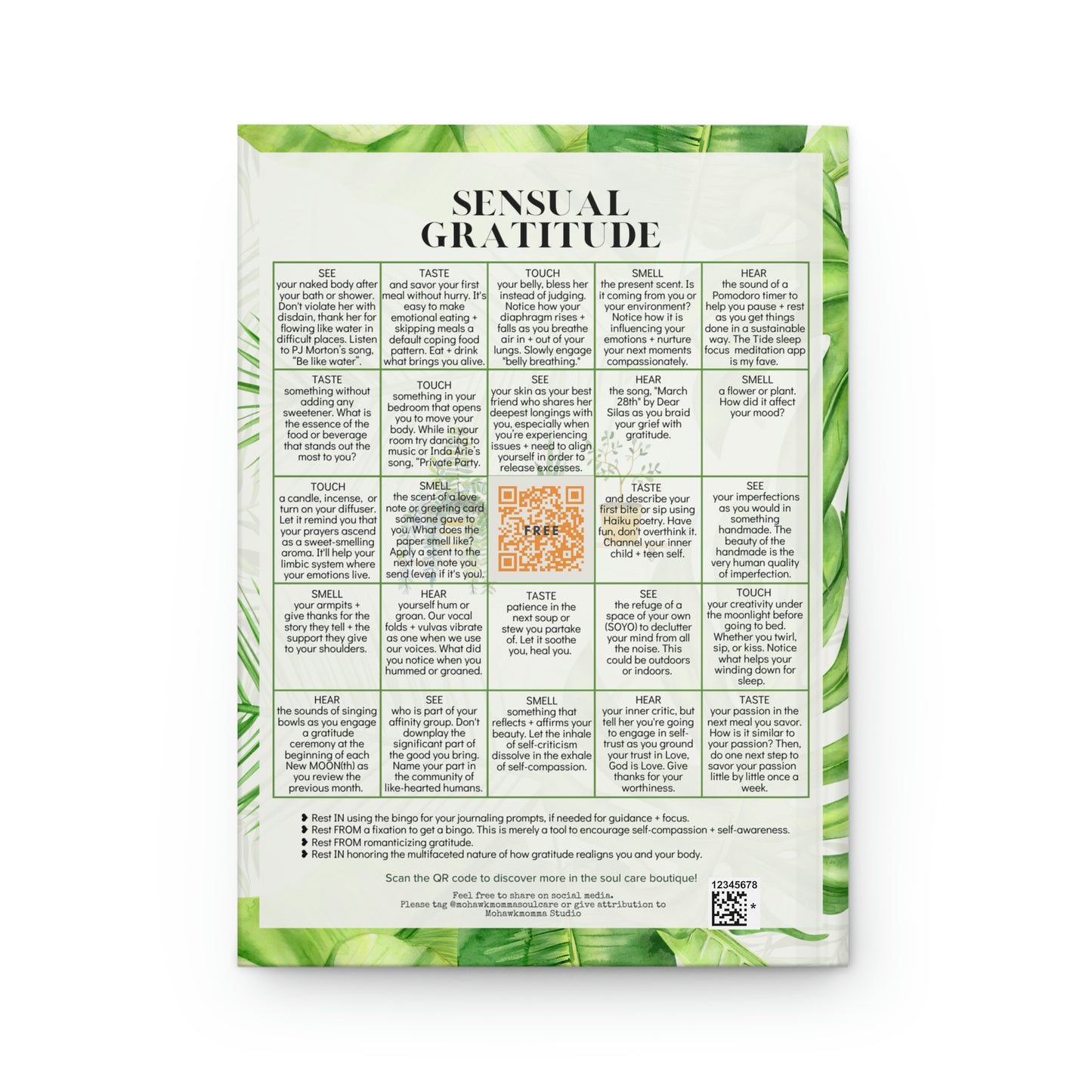 El Bingo de la Gratitud - Tema | Diario de tapa dura