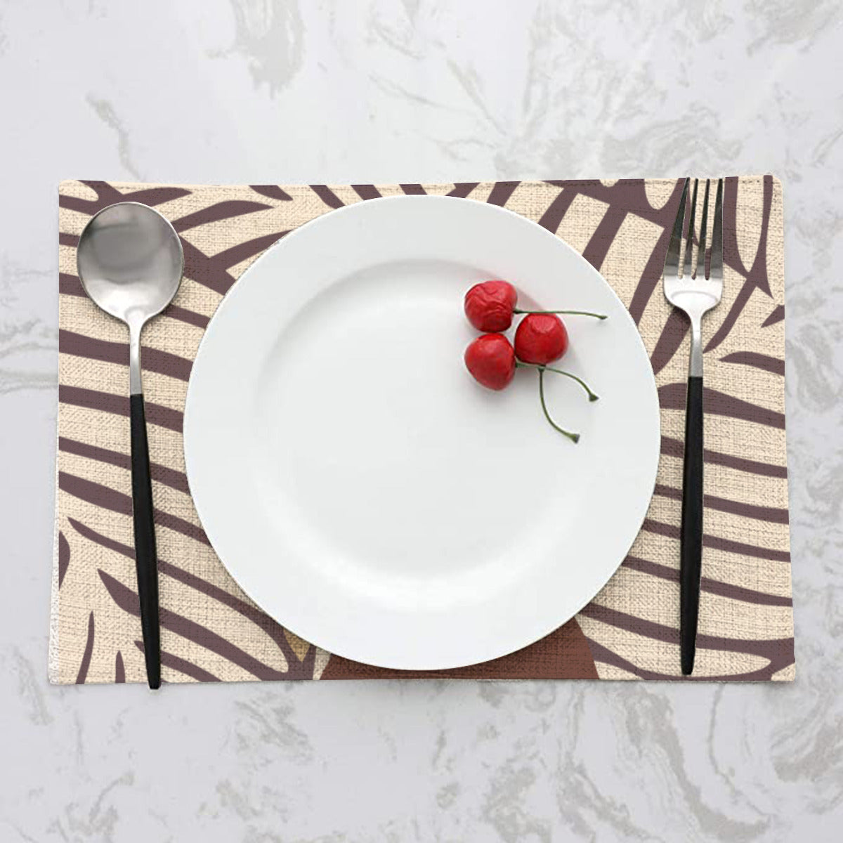 Mocha + Leaves Linen Placemat | Melanated Musings (minimum order 5)