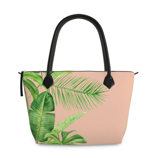 Bolso Monstera + Palms | Bolso botánico con cremallera