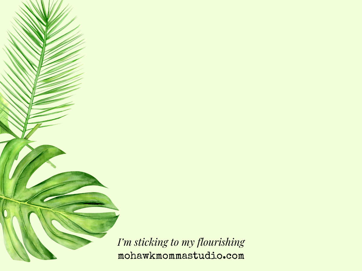 Watercolor Monstera + Palms Sticky Notepad | 4” x 3”