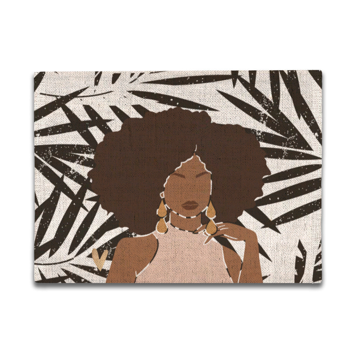 Midnight Fronds Linen Placemat | Melanated Musings (minimum order 5)