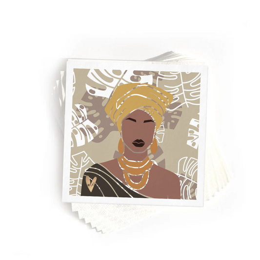 Cocoa Monsteras Melanated Musings | Set of 20 Cocktail Napkins (minimum order 5)