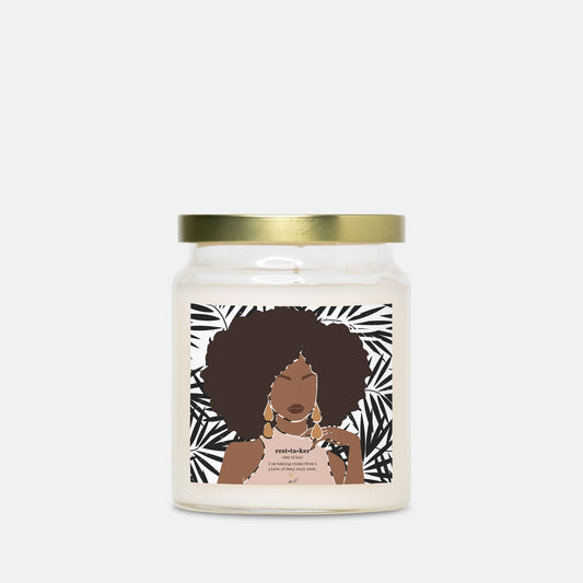 Midnight Fronds Candle | Apothecary Jar with Gold Lid - No Dyes | Melanated Musings Collection (minimum order 5)