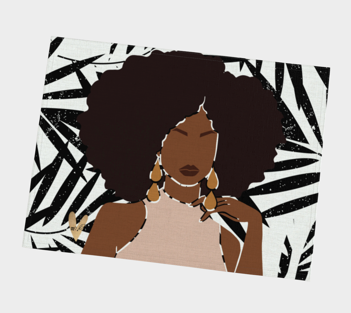 Midnight Fronds Linen Placemat | Melanated Musings