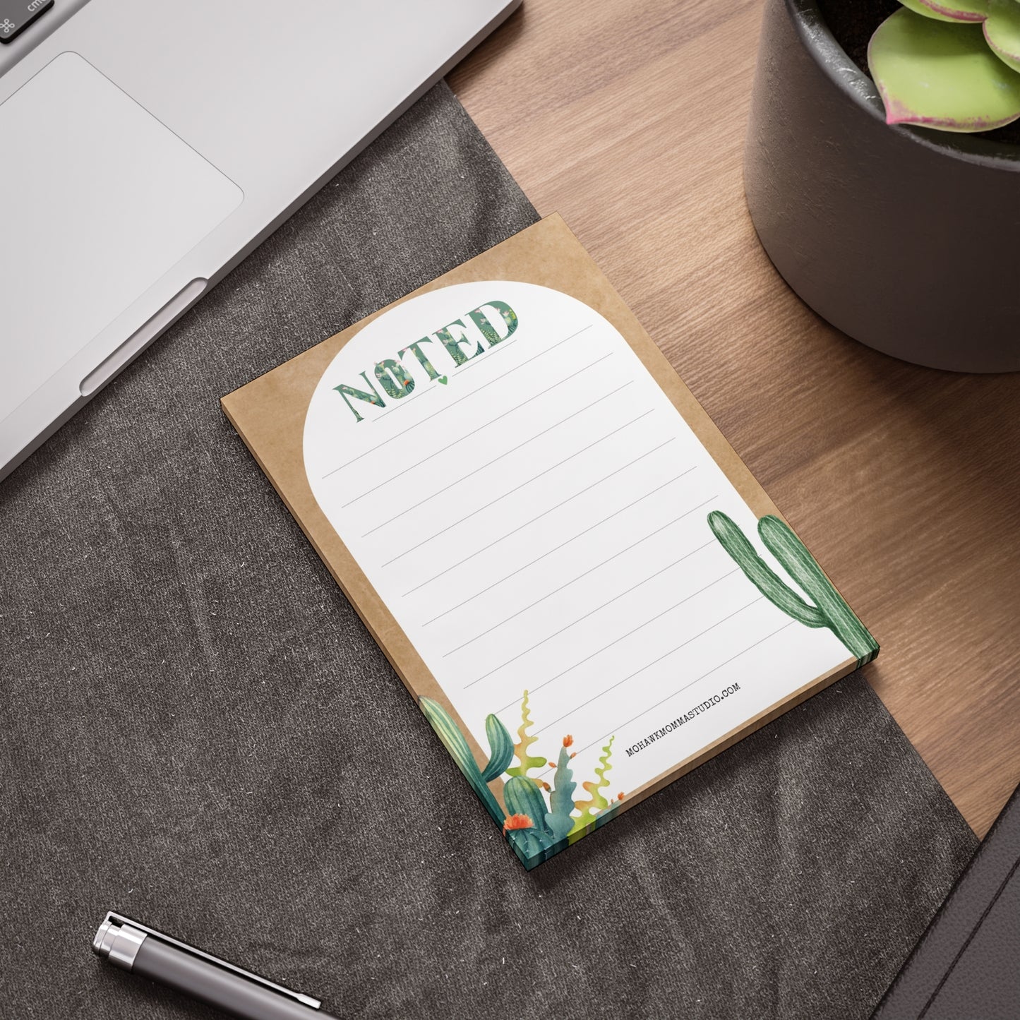 Bloc-notes adhésif succulent | 4" x 6"