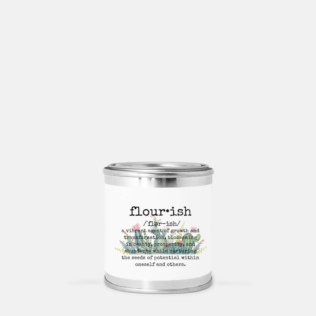 Flourish (Paint Can) Wood Wick Candle - No Dyes (minimum order 5)