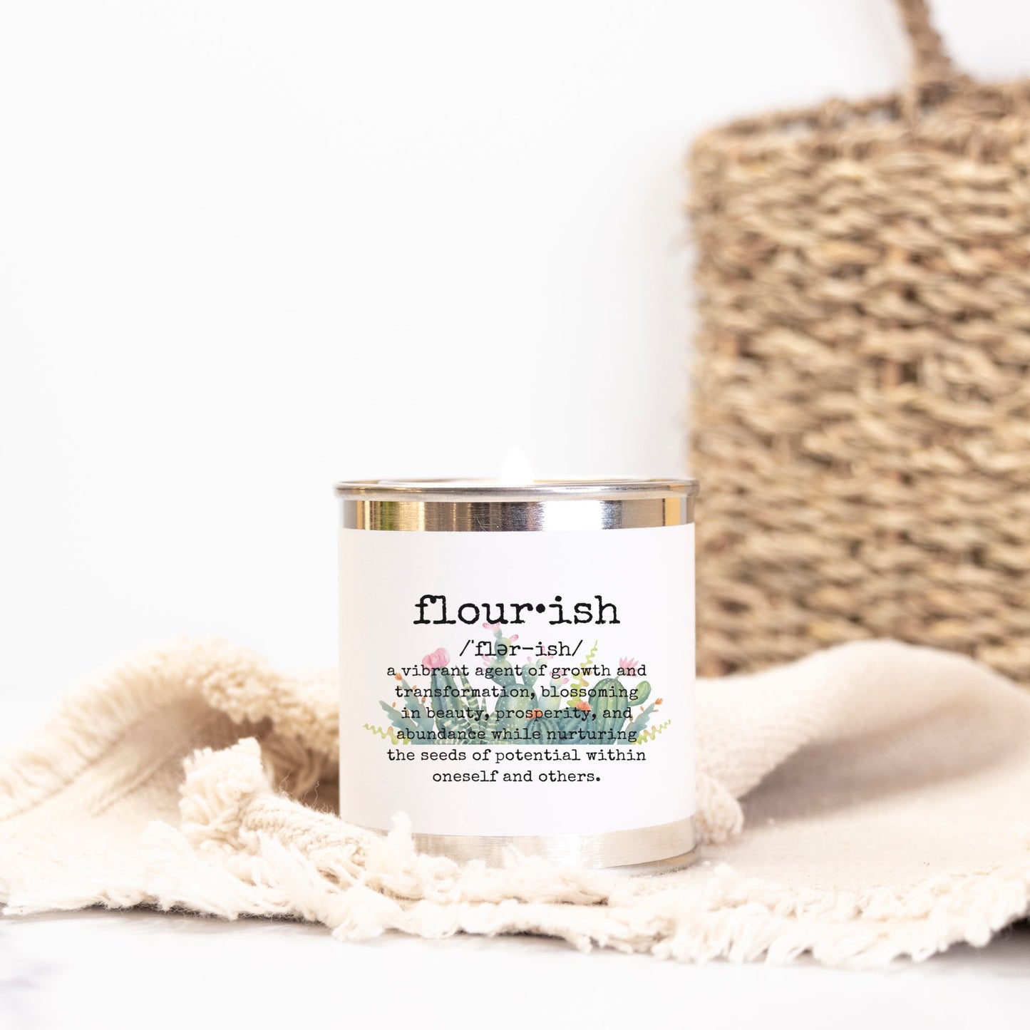 Flourish (Paint Can) Wood Wick Candle - No Dyes